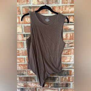 Nuuds Women's heathered crewneck tank Bodysuit